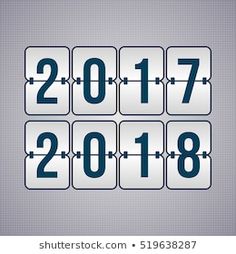 a set of numbers that are numbered in blue and white with the date 2013 - 2018