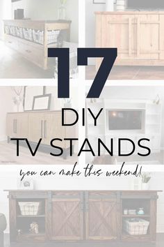 the top ten diy tv stands you can make this weekend, with text overlay