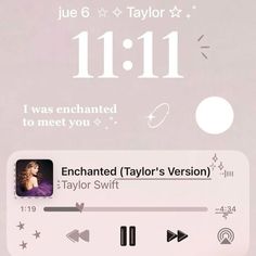 an iphone screen with the text'11 11 i was enchanted to meet you '