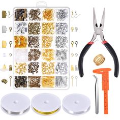 the tools needed for making beading are shown