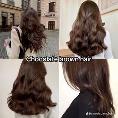 Mocha Hair, Chocolate Brown Hair Color, Hair Color Chocolate, Fyp Aesthetic, Brown Curly Hair, Chocolate Hair, Brown Hair Color