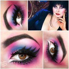 Elvira Makeup, Elvira Costume, Makeup Instructions, Maquillage Goth, Dark Costumes, Elvira Mistress Of The Dark, Makeup Party, Halloween Costumes Makeup, Goth Makeup