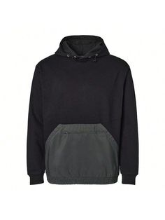 9 oz./yd, 55/45 cotton/polyester fleece main body. Classic fit. Jersey-lined hood. Black bungee drawcord with silicone stoppers. 100% polyester woven tech pocket at center front with mesh lining and exposed zipper. Ribbed-knit cuffs. Elastic waistband.Mixed Media Hooded Sweatshirt (Black/ Charcoal) Black    Fabric   Non-Stretch  Men Clothing, size features are:Bust: ,Length: ,Sleeve Length: Sports Mix, Charcoal Black, Exposed Zipper, Knitwear Men, Men Clothing, Knit Cuff, Black Charcoal, Maternity Bag, Black Fabric