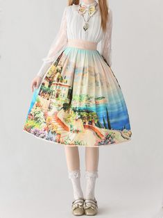 This price includes a skirt only, others are not included. Material:PolyesterSkirt Details:Oil Painting PrintSkirt Length:Below Knee Size S M L XL 2XL Waist 60-66 64-70 68-74 72-78 76-82 Full Length 77/85 77/85 77/85 77/85 77/85 Multicolor Midi Skirt Dress For Summer, Retro Summer Dress With Lined Skirt, Multicolor Long Pleated Skirt For Summer, Multicolor Midi Dress For Spring, Multicolor Long Pleated Summer Skirt, Retro Full Pleated Skirt For Summer, Multicolor Long Pleated Skirt For Spring, Retro Knee-length Summer Skirt, Retro Knee-length Skirt For Summer