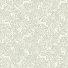 a white wallpaper with animals on it