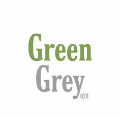 the green grey logo is shown on a white background