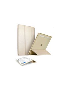 an ipad case sitting on top of a white surface next to a passport holder and pad