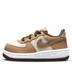 Air Force 1 QS ' TD Acorn Infant/Toddler Shoes Gifts For Newborns, Nike Force 1, Nike Force, Nike Tennis Shoes, Limited Edition Sneakers, Round Toe Heels, Newborn Baby Gifts, Sport Sneakers, Nike Air Force 1