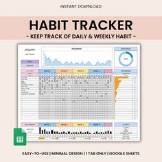 the habit trackerr with text that reads habit trackerr keep track of daily and weekly habit