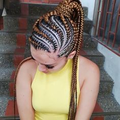 Braided Ponytail Black Hair, Box Braid Hairstyles, Yakoema Fashion, Lemonade Braids Hairstyles, Soft Locs, Braided Hairdo, Jumbo Box Braids, Black Ponytail Hairstyles