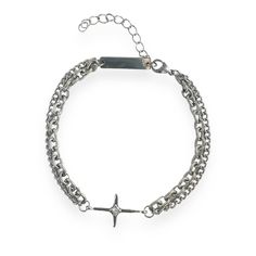 Elevate Your Streetwear Style With Our Double Layer Star Charm Bracelet! This Unisex Accessory Adds A Touch Of Punk And Hip Hop Flair To Any Outfit. Featuring A Double Layer Design And Star Charms, It's Perfect For Both Men And Women. Stand Out From The Crowd And Make A Statement With This Edgy Accessory. Bracelet Length 8.0 Inch With 1.8 Inch Extension Chain, Chain Width 7 Mm. Stone Rings For Men, Star Charm Bracelet, Pyrite Pendant, Gothic Pendant, Edgy Accessories, Streetwear Hip Hop, Women Streetwear, Gothic Necklace, Hippie Necklace