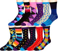 PRICES MAY VARY. ESCAPE THE ORDINARY - Dive feet first into a world where every step makes a statement. When it comes to great socks, nothing is black and white. Our crazy socks for men are your ticket out of the dull. Defy the dreary, one vibrant patterned stride at a time! UNDERCOVER FUN - Enjoy the secret thrill of funny socks hidden under standard attire. ZEKE mens funky socks are for men at work or at play. A covert operation in style, proving that business on top doesn't mean boring below. Funky Dresses, Boys Pattern, Funky Socks, Mens Dress Socks, Funky Design, Crazy Socks, Funny Socks, Patterned Socks, Pattern Dress