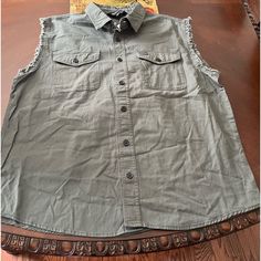 *Buffalo By David Bitton Button Down Sleeveless Biker Shirt. Lightly Distressed *Originally Purchased From Dillard’s For Over $60 *Size 2xl 100% Cotton Fast Shipping Seller Non Smoker Smoke Free Home Pet Free Home Clean Home Environment Thank You For Looking! B6 Buffalo Shirt, Home Environment, Chinese Collar, Biker Shirts, Short Sleeve Dress Shirt, Long Sleeve Plaid Shirt, Clean Home, Button Down Dress, White Shirt Dress