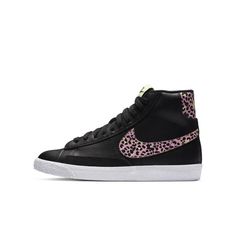 Nike Blazer Mid Zapatillas - Niño/a - Negro Kids Blazers, Nike Blazer Mid 77, Nike Blazer Mid, Nike Blazers Mid, Shoe Nike, Shoe Black, Blazer Mid, Vans High Top Sneaker, Nike Blazer