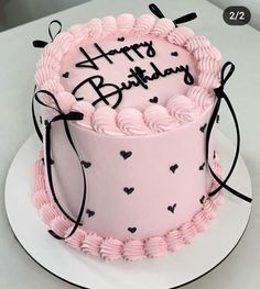 Birthday Cake Ideas 23 Years, 4in Cake Ideas, Nice Cakes Birthday, Xoxo Birthday Cake, 23 Heart Cake, Beginner Cake Ideas, Black Pink Cake Ideas, Birthday Cakes For 20th Birthday, Birthday Cake For 25 Year Old Girl