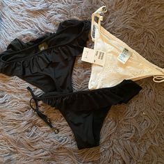 Cleaning Out My Closet, 1 Of Them Worn Once, The Other 2 Are Brand New. Black Color: 1 Size 32/2 (With Adjustable Strap), 1 Size 34/4 White Color: Size 34/4 Fitted H&m Bottoms For Vacation, H&m Fitted Swimwear For Poolside, H&m Fitted Swimwear For Beach Season, H&m Fitted Swimwear For Vacation, Fitted H&m Swimwear For Poolside, Fitted H&m Swimwear For Vacation, Fitted H&m Swimwear For Beach Season, H&m White Swimwear For Spring, White H&m Bottoms For Beach