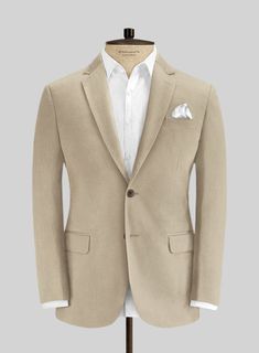 To look your smartest even on those hot days, all you need is to invest in our Sand Feather Cotton Canvas Stretch Suit. Crafted from cotton and lycra blend, the suit can be worn whenever you are ready to kick your stylish charm up a notch with great enthusiasm. Wear it at a wedding party or any special occasion. 
 
 Look Includes  Sand Feather Cotton Canvas Stretch Fabric  Two Button Jacket Style  Notch Lapel  Real Horn Brown Buttons  Single Vent  Three Cuff Buttons  Two Welted Back Pockets on T Button Jacket, Hot Days, Jacket Buttons, Jacket Style, All You Need Is, Horn, A Wedding, Stretch Fabric, Cotton Canvas