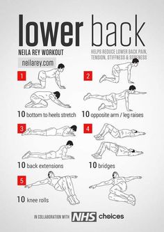 Lower back pain relief Lower Back Workout, Neila Rey Workout, Neila Rey, Exercises For Men, Sup Yoga, Lower Back Exercises