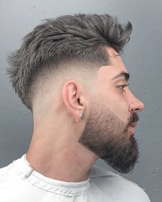 Fohawk Haircut Fade, Modern Beard Styles, Male Haircut, Trending Hairstyles For Men, Men Fade Haircut Short, Mens Haircuts Short Hair, Mens Hairstyles Fade, Hair Replacement Systems, Mens Hairstyles Thick Hair