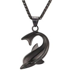 Dolphins are lovely creatures of the sea known for their life-loving and fun nature. In some cultures, this elegant creature is taken as a symbol of love. In others, it is a symbol of friendship. Whether you’re looking for a stylish gift to give a friend or a lover, or even one for yourself, this lovely dolphin pendant necklace is nothing less but beautiful. This beautiful accessory from the Innovato store comes in 3 different colors all made with the same stainless steel material which makes i Black Symbolic Jewelry With Adjustable Chain, Symbolic Black Jewelry With Adjustable Chain, Symbolic Black Necklace With Adjustable Chain, Symbolic Black Stainless Steel Necklace, Symbolic Black Jewelry For Gifts, Symbolic Black Jewelry For Gift, Black Symbolic Pendant Jewelry, Symbolic Black Pendant Necklace, Black Pendant Necklaces With Lobster Clasp