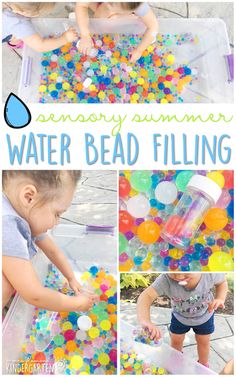 water bead filling activity for toddlers to play with and learn how to use it