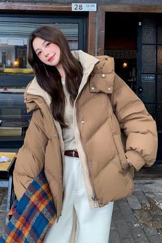 Loose Hooded Warm Thick Coat Jacket