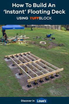 how to build an instant floating deck using tuff block