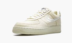 The Stussy x Nike Air Force 1 Low “Fossil” is a Winter 2020 colorway produced by the California streetwear brand and Nike.  Releasing exclusively in Stussy Chapter stores and online, the “Fossil” employs the same neutral cream based design as Stussy’s collaborative Nike Air Zoom Spiridon Caged of the same nickname from Spring 2020.  The “Fossil” employs a rugged canvas material to the entire upper except for the white Swoosh and Stussy embroidery that appears on the mid-panel and toe, respective Stussy Fossil, Meds For Dogs, Nike Air Force 1 Custom, Embroidered Heels, Air Jordan 9, Air Force 1 Custom, Custom Air Force 1, Jordan 8, Limited Edition Sneakers