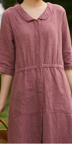 Women Dresses Ramie Casual Summer Buttons Linen Women Dresses Casual Ramie Linen Spring Dress, Relaxed Fit Solid Color Linen Dress, Linen Dress For Daywear, Solid Color Linen Dress For Daywear, Casual Solid Linen Dress For Daywear, Spring Linen Dress With Relaxed Fit, Solid Color Bohemian Linen Dress For Spring, Spring Relaxed Fit Solid Linen Dress, Spring Relaxed Fit Solid Color Linen Dress