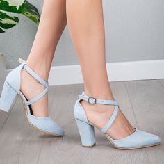 Crafted from high-quality materials, these baby blue wedding shoes are stylish and comfortable. The sleek design of the crisscross strap provides a secure fit, while the chic dusty blue color adds a touch of simplicity and chicness to any bridal ensemble. Premium Velvet. Use a waterproof spray on a new pair of shoes to protect them from dampness. Drydeeply stained, use a mild soap solution, then wipe the surface with a damp cloth and wring out a sponge stained, use a mild soap solution, then wipe the surface with a damp cloth and wring out a sponge. Waterproof Spray, Baby Blue Weddings, Unique Wedding Shoes, Blue Wedding Shoes, Stocking Fillers For Her, Pointed Heels, Wedding Heels, Comfortable Heels, Blue Suede