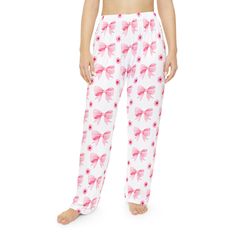 Coquette, coquette, coquette with little pink flowers Here to add style on luxurious comfort, these custom photo pajama pants are made with 100% brushed polyester that feels extra cozy to slip into. The soft and stretchy fabric makes it perfect for sleeping or lounging around home while your prints come to life in vivid detail and color for extra style points.  .: Material: 100% brushed polyester .: Light fabric (5.6 oz/yd² (190 g/m .: Elastic waistband .: Printed-in size and care label .: Seam thread color automatically matched to design (black or white) .: Assembled in the USA from globally sourced parts Cute Pink Sleepwear With Long Pants, Cute Pink Sleepwear Long Pants, Spring Sleep Bottoms In Pink, Cute Pink Bottoms For Sleepover, Pink Floral Print Bottoms For Daywear, Feminine Pink Bottoms For Pajama Party, Feminine Floral Print Loungewear Bottoms, Feminine Floral Print Bottoms For Loungewear, Feminine Spring Bottoms For Sleepover