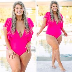 Take a trip to Hawaii and bring this cutie along with you! This sassy one piece has a gorgeous pink color with a deep v neckline that is so flirty and chic! The flutter sleeves and figure flattering fit are perfect to sit oceanside! Throw on some sandals and a cute kimono for the ultimate look!
85% Polyester, 15% Spandex Pink V-neck Swimwear For Beach Party, Pink V-neck Swimwear For Beach, Pink V-neck Party Swimwear, Pink V-neck Swimwear For Poolside, Pink Short Sleeve Swimwear For Pool, Pink Short Sleeve Swimwear For Spring, Flirty Pink Swimwear For Party, Flirty Pink Party Swimwear, Flirty Pink Swimwear