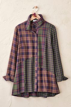 Into the Mix Plaid Tunic Plaid Tunic, The Energy, Mix N Match, Cuff Sleeves, Plaid, Energy, Clothes