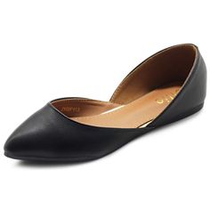 PRICES MAY VARY. Faux Leather (PU) d'Orsay Pointed Toe Heel Height: 0.25" Origin: Made in China OLLIO is a well-established fashion shoe brand over 10 years which carries stylish and an affordable women's footwear. OLLIO offers the best quality at low price and confidently ensure the quality of our products. OLLIO carries a diverse and wide range selection of the latest trends and hottest a la mode fashion such as Boots, Military Style, Espadrilles, Flats, Lace-Ups, Loafers & Slip-Ons, Pumps, Sa Cheap Black Pointed Toe Casual Flats, Cheap Leather Pointed Toe Flats For Fall, Chic Black Pointed Toe Flats At Cheap Price, Cheap Pointed Toe Flats For Workwear, Cheap Women's Slip-on Pointed Toe Flats, Cheap Black Pointed Toe Flats For Work, Chic Black Flats At Affordable Price, Affordable Chic Pointed Toe Flats, Style Espadrilles