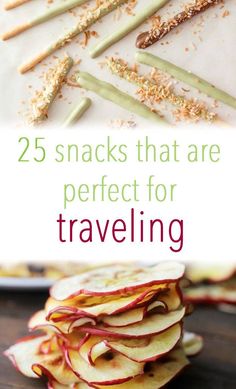 snacks that are perfect for traveling with text overlay reading 25 snacks that are perfect for traveling