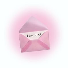 an origami envelope with the word i luv u - 3 printed on it