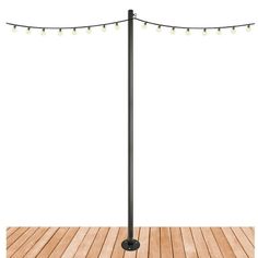 a pole that has some lights on it and is standing up against a white background