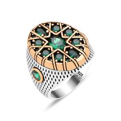 Anillo de piedra verde hecho a mano para hombres, anillo de piedra esmeralda, anillo de hombres de estilo otomano, anillos de piedras preciosas verdes para hombres, regalos de aniversario para él

 ★Detalles del artículo

 • Género Masculino Femenino
 • Material: Plata de Ley 925K
 • Piedra preciosa: piedra de circón
 • Peso total: 11 gramos


 ✔ Listo para enviar en 1-2 días hábiles.
 ✔ Enviado a todo el mundo de 1 a 5 días hábiles con envío gratis...
 ✔ El producto se le enviará con una caja de madera hecha a mano para evitar cualquier daño durante el envío...
 ✔ Visita nuestra tienda, explora otras colecciones de joyería para hombre, plata y oro, y encuentra la pieza perfecta que estás buscando...

 - Proceso de pedido y envío -
 - Todos los países 3 - 7 días
 - Todos los productos se Gemstone Rings For Men, Men Anniversary Gifts, Emerald Stone Ring, Emerald Stone Rings, Green Stone Ring, Handmade Ottomans, Green Gemstone Ring, Ottoman Styling, Green Stone Rings