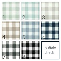 the buffalo check pattern is shown in four different colors