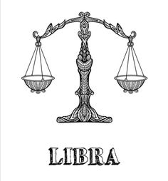 the libra symbol is shown in black and white, with the word libra on it