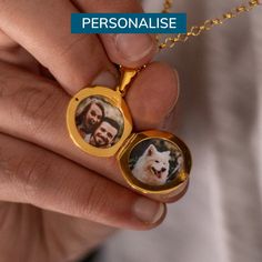 This 18 carat gold vermeil personalised men's round locket necklace is a perfect way to keep loved ones close. Personalise it with two photos and get it engraved to make it even more special.  PERSONALISATION:  * For a truly personalised locket, select "Add Two Photos" from our "personalisation" dropdown.  * Once you have ordered your locket, please send us your 2 chosen photos via Etsy Messages. Simply click on "Contact The Seller" or "Ask a Question" to send us your photos.  * If you require a Yellow Gold Necklace For Father's Day Gift, Father's Day Medallion Jewelry Gift, Luxury Jewelry Gift For Father's Day, Gold Engraved Necklaces For Father's Day, Father's Day Round Jewelry With Polished Finish, Classic Gold Necklaces For Father's Day, Luxury Gold Locket Necklace Gift, Classic Yellow Gold Jewelry For Father's Day, Anniversary Yellow Gold Locket Necklace With Chain