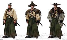 Ghost Of Tsushima Outfits, Ghost Of Tsushima Concept Art, Ghost Of Tsushima Armor, Medieval Character, Samurai Clothing, Neo Tokyo