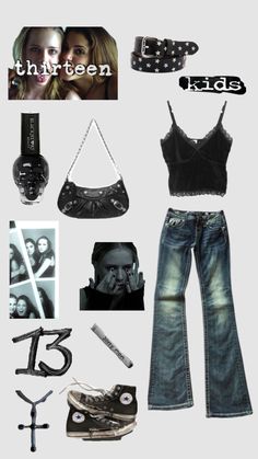 13 Movie Inspired Outfits, 13 Movie Aesthetic Outfits, Movie Thirteen Outfits, 2000s Grunge Outfits Aesthetic, Evie Thirteen Outfit