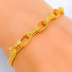 Jazzy Ethereal 22K Gold Bracelet 22k Gold Bracelet, Ethereal Design, Indian Rings, Bridal Jewelry Necklace, Precious Stones Rings, Diamond Pendant Sets, Modern Bracelets, Fancy Necklace, Fancy Rings