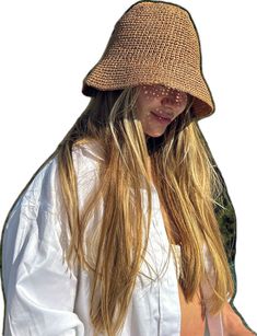 Spring Bucket Hat Made Of Straw, Summer Brown Toquilla Straw Hat, Trendy Natural Bucket Hat For The Beach, Trendy Natural Bucket Hat For Beach, Casual Toquilla Straw Bucket Hat For Spring, Spring Casual Toquilla Straw Bucket Hat, Summer Brown Woven Fedora, Casual Crochet Hat With Short Brim In Paper Straw, Casual Crochet Paper Straw Hat With Short Brim