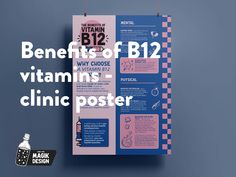 Benefits Of B12, Clinic Poster, B12 Benefits, Vitamin Injections, B12 Vitamin, B12 Injections, Improve Metabolism, A3 Poster