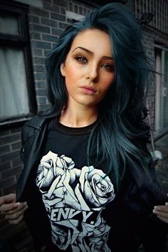 #hair color #blue hair #pastel hair Blue Ombre Hair, Scene Girl, Rocker Girl, Punk Hair, Pastel Hair, Rainbow Hair, Hair Envy, Crazy Hair, Ombre Hair