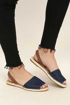 Dressy Flat Sandals, Straw Shoes, Flower Slippers, Denim Espadrilles, Comfortable Work Shoes, Fancy Flats, Denim Sandals, Dressy Sandals, Genuine Leather Sandals