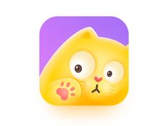 an app icon with a yellow cat's face