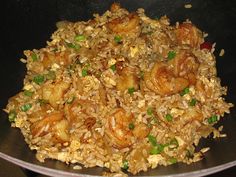 A lower fat recipe for Shrimp Fried Rice - 8 WW points+ for 1-1/2 Cup serving! Healthy Shrimp Fried Rice, Rice Receipes, Hibachi Recipes, Healthy Dinners For Two, Recipe For Shrimp, Recipes Shrimp, Shrimp Fried Rice, Healthy Shrimp, Points Recipes